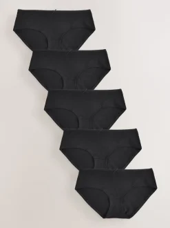 Next Noir - Culotte en coton riche 5 Pack Court Hot