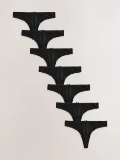 Next Noir - Culotte en coton riche 7 Pack String Hot