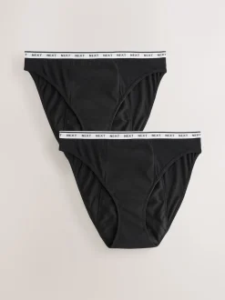 Next Noir - Culotte pour règles abondantes 2 Pack Échancrure haute Best