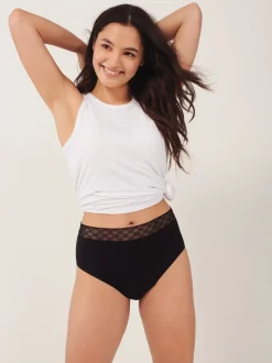 Next Noir - Culotte périodique à débit moyen 2 Pack Clearance