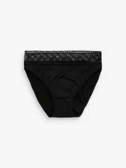 Next Noir - Culotte périodique à débit moyen 2 Pack Clearance