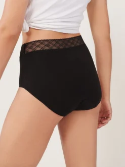 Next Noir - Culotte périodique à débit moyen 2 Pack Clearance