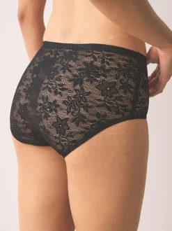 Next Noir - Dentelle sur l’ensemble Pas de VPL Slips 3 Lot Discount