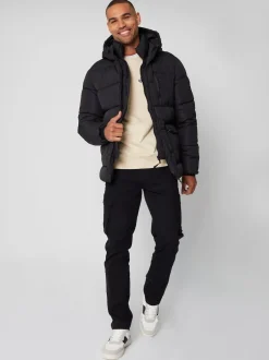 Threadbare Noir - Doudoune double couche imperméable à la douche