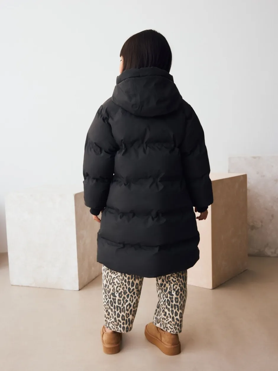 Next Noir - Doudoune imperméable doublée de fausse fourrure (3-16ans) Outlet