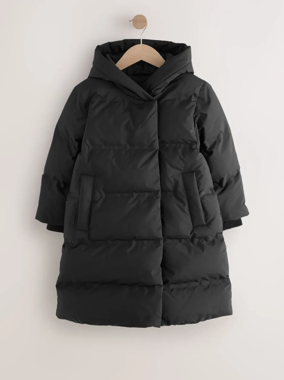 Next Noir - Doudoune imperméable doublée de fausse fourrure (3-16ans) Outlet