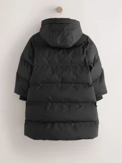 Next Noir - Doudoune imperméable doublée de fausse fourrure (3-16ans) Outlet