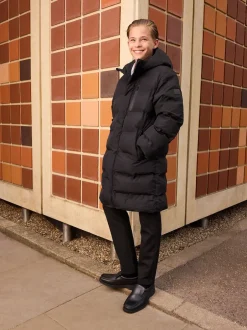 Next Noir - Doudoune imperméable à Gamme longue doublée de polaire (3-17ans) Best