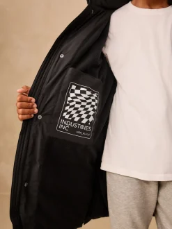 Next Noir - Doudoune longue Résistant à la douche (3-17ans) Outlet