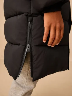 Next Noir - Doudoune longue Résistant à la douche (3-17ans) Outlet