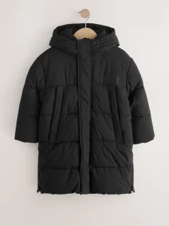 Next Noir - Doudoune longue Résistant à la douche (3-17ans) Outlet