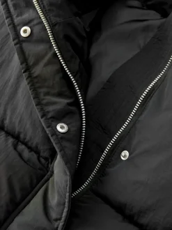 Next Noir - Doudoune mi-longue Résistant à la douche Best
