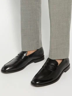 Dune London Noir - Surrey Suede Penny Mocassins Outlet