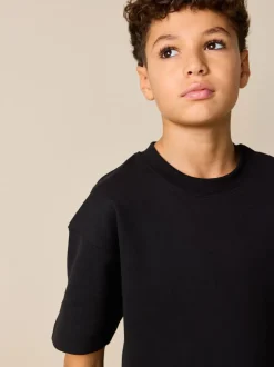 Next Noir - Ensemble t-shirt et short épais décontracté (3-16ans)