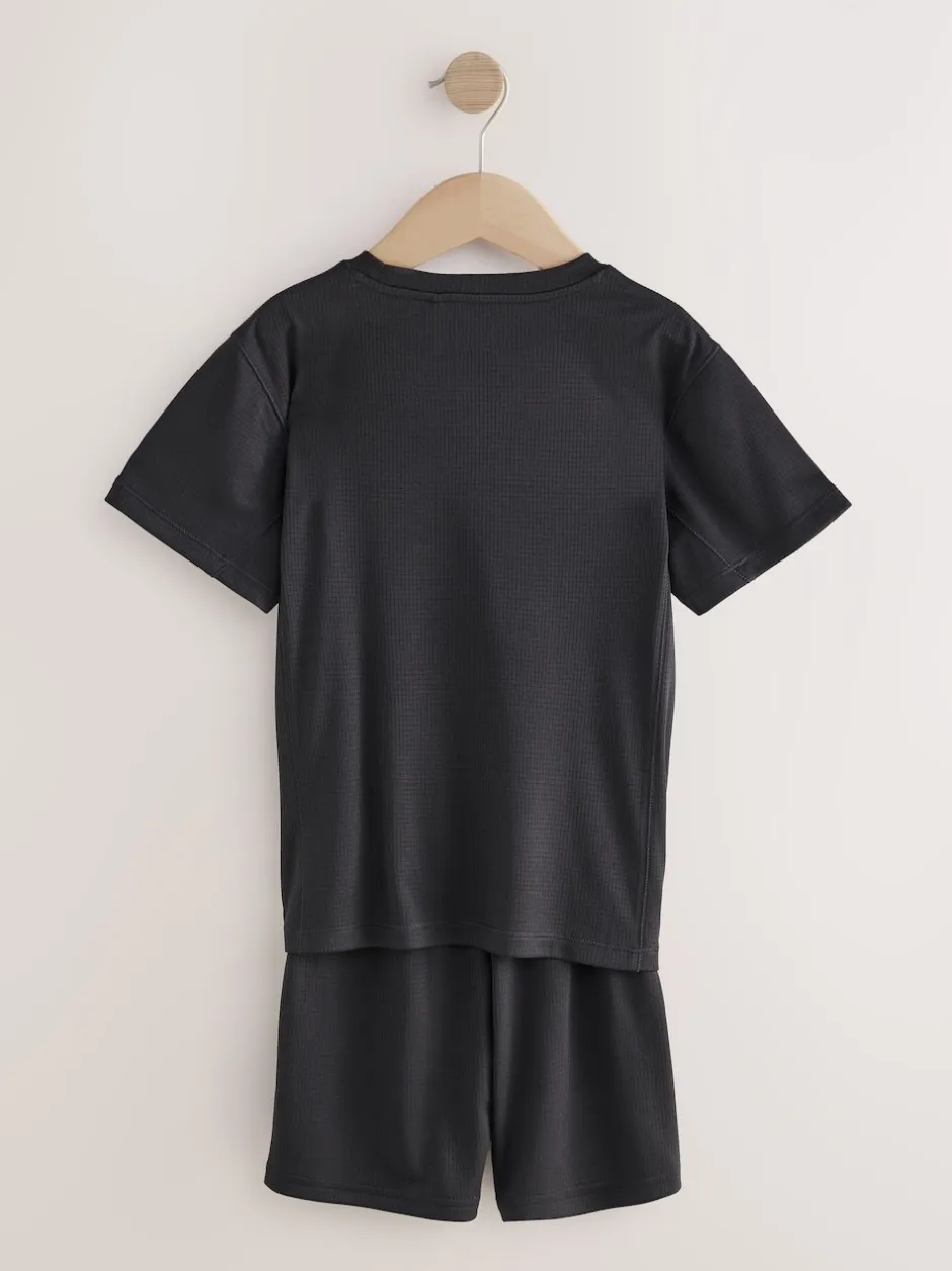 Next Noir - Ensemble t-shirt et short de sport (3-16 ans) Sale
