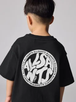 smALLSAINTS Noir - Ensemble t-shirt et short en molleton Distortion Best