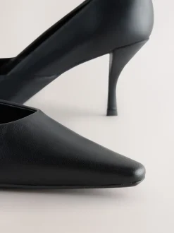 Next Noir - Escarpins Forever Comfort® en cuir à talons et bout pointu