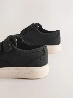 Next Noir - Fermeture par contact Brogue Chaussures Clearance