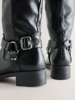 Next Noir - Forever Comfort® Bottes motardes à genoux Discount