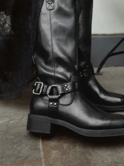 Next Noir - Forever Comfort® Bottes motardes à genoux Discount