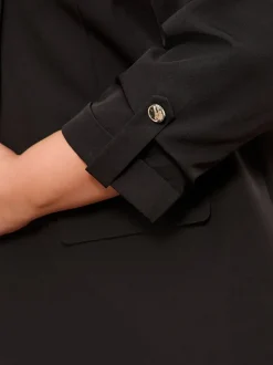 Friends Like These Noir - Bord à bord habillé Détail des manches Blazer Outlet