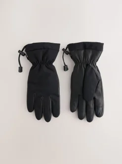 Next Noir - Gants de ski avec cuir Sale