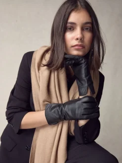Next - Gants en cuir Noir