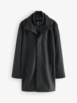 Next Noir - Gilet en laine à chevrons Manteau matelassé Clearance