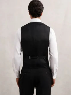 Reiss Noir - Gilet Promise habillé en laine Blend Best