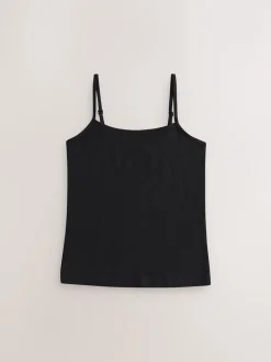 Next Noir - Gilets Camisole à bretelles 3 Pack (1.5-16ans) Clearance