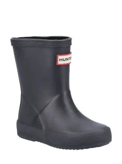 Hunter - Kids First Matte Wellies Noir Clearance