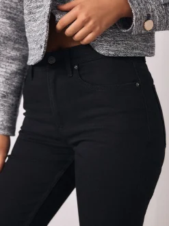 Next Noir - Jean bootcut Extensible taille Milieu Outlet