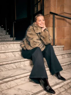 Next Noir - Jean large Palazzo taille haute Sale