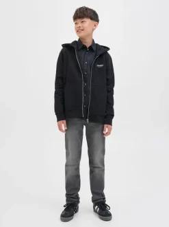 JACK & JONES JUNIOR Noir - Jean slim Glenn bleu Clearance