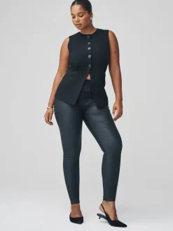 Next Noir - Jeans skinny enduit de Denim Hourglass Clearance