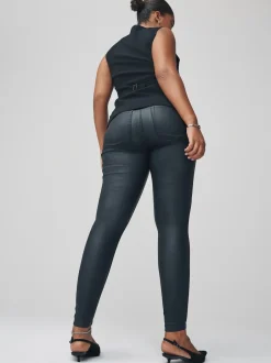 Next Noir - Jeans skinny enduit de Denim Hourglass Clearance