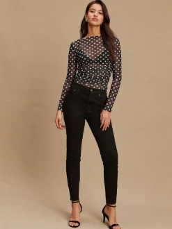Next Noir - Jeans skinny extensible taille milieu Hot