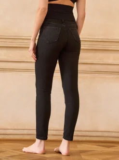 Seraphine Noir - Jeans skinny Grande Premium Grossesse overbump New