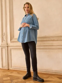 Seraphine Noir - Jeans skinny Grande Premium Grossesse overbump Hot