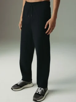 Next Noir - Jogging droit en sergé texturé