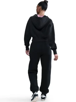 Nike Noir - Jogging oversize en polaire Phoenix taille haute à logo