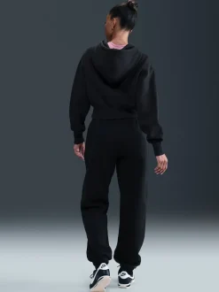 Nike Noir - Jogging oversize en polaire Phoenix taille haute à logo