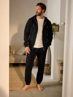 Next Noir - Jogging ouvert lourd à dos brosse Discount