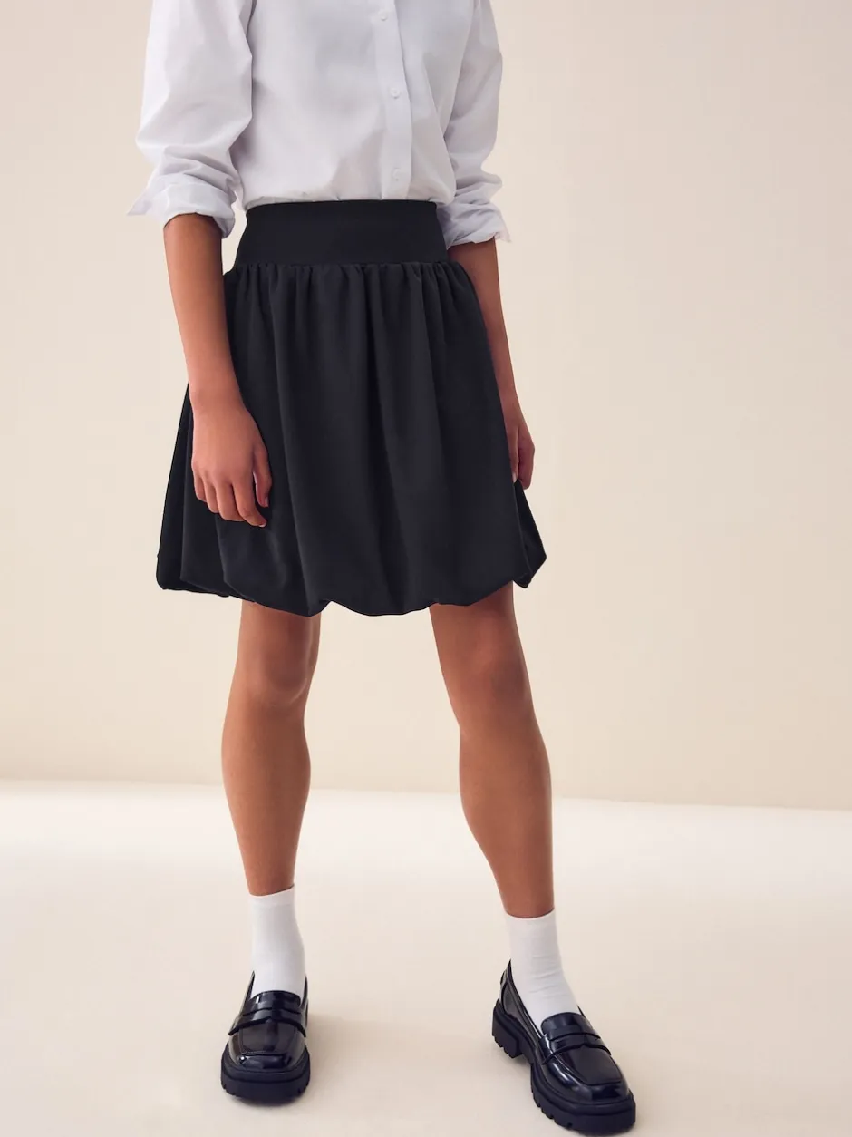 Next Noir - Jupe à enfiler en jersey extensible à ourlet boule (3-17ans) Discount