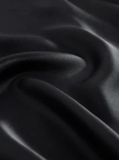 Next - Jupe Midi Satin Noir