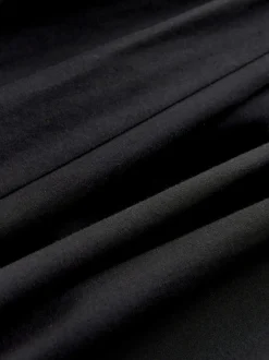 Nothing Ordinary Noir - Jupe mi-longue en coton épais No noir tissé Mix A Line Sale