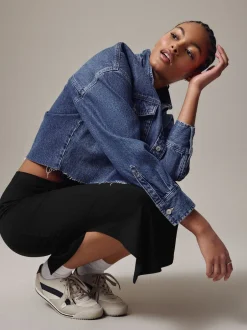 Next Noir - Jupe mi-longue en jersey