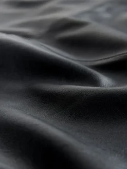 Next Noir - Jupe N. Premium en cuir véritable New