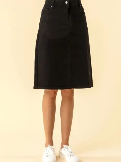 Roman - Jupes A-Line Denim Noir