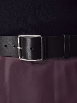 Next Noir - Large ceinture en cuir N. Premium Made In Italy Sale